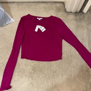 Bar three size large, long sleeve crop top